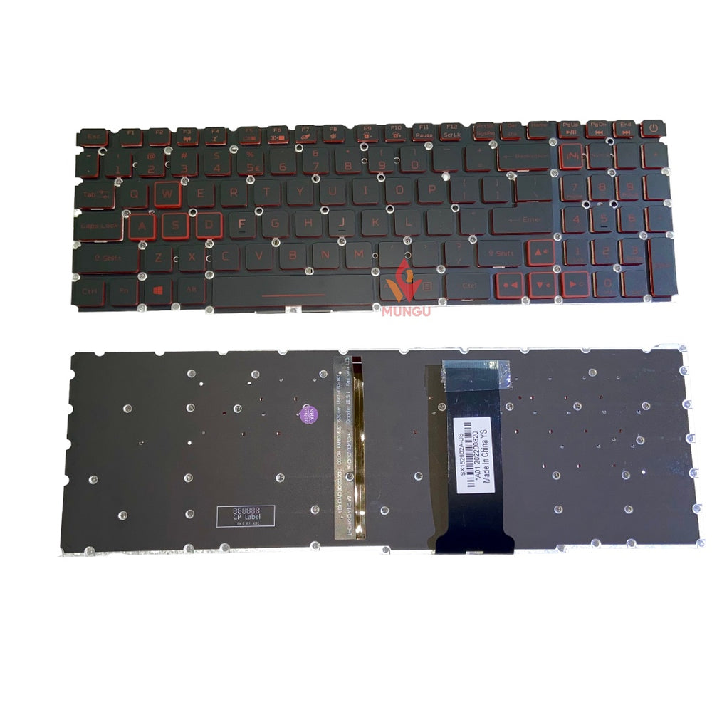 Premium Gaming Keyboard for Acer Nitro 5 AN517-51 AN517-52 53 AN515-54 AN515-43  Red keys with Backlight