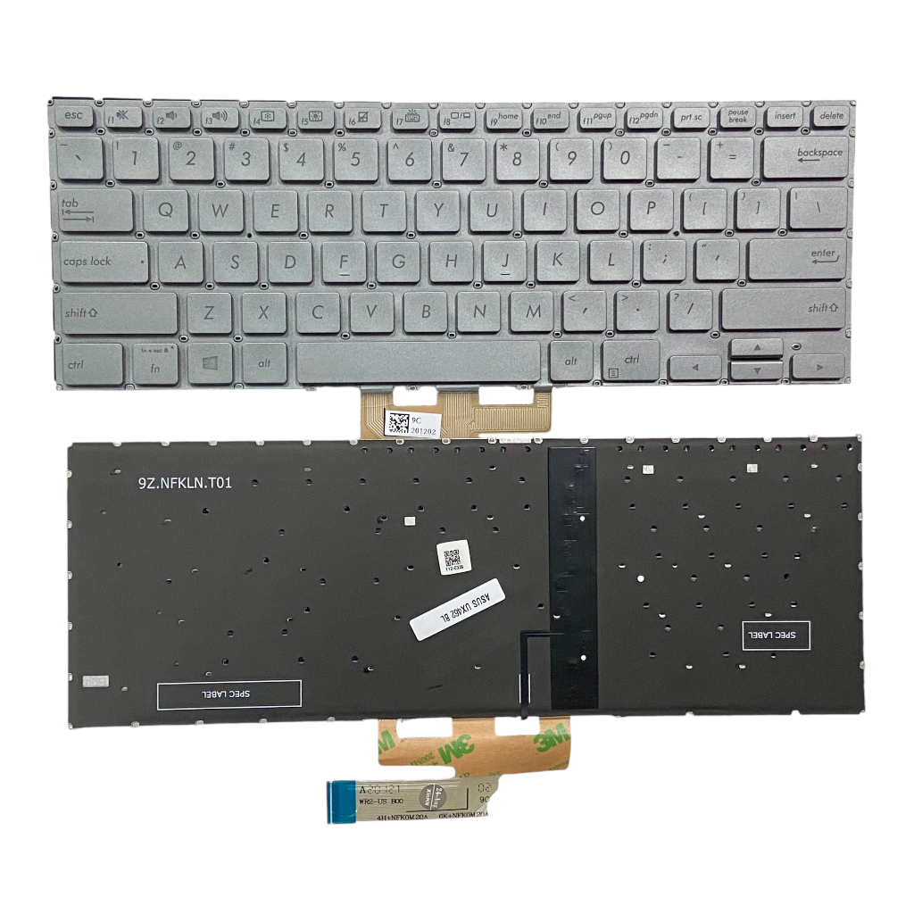 K① Keyboard ASUS ZenBook Flip 14 UX462 Backlit Silver Grey