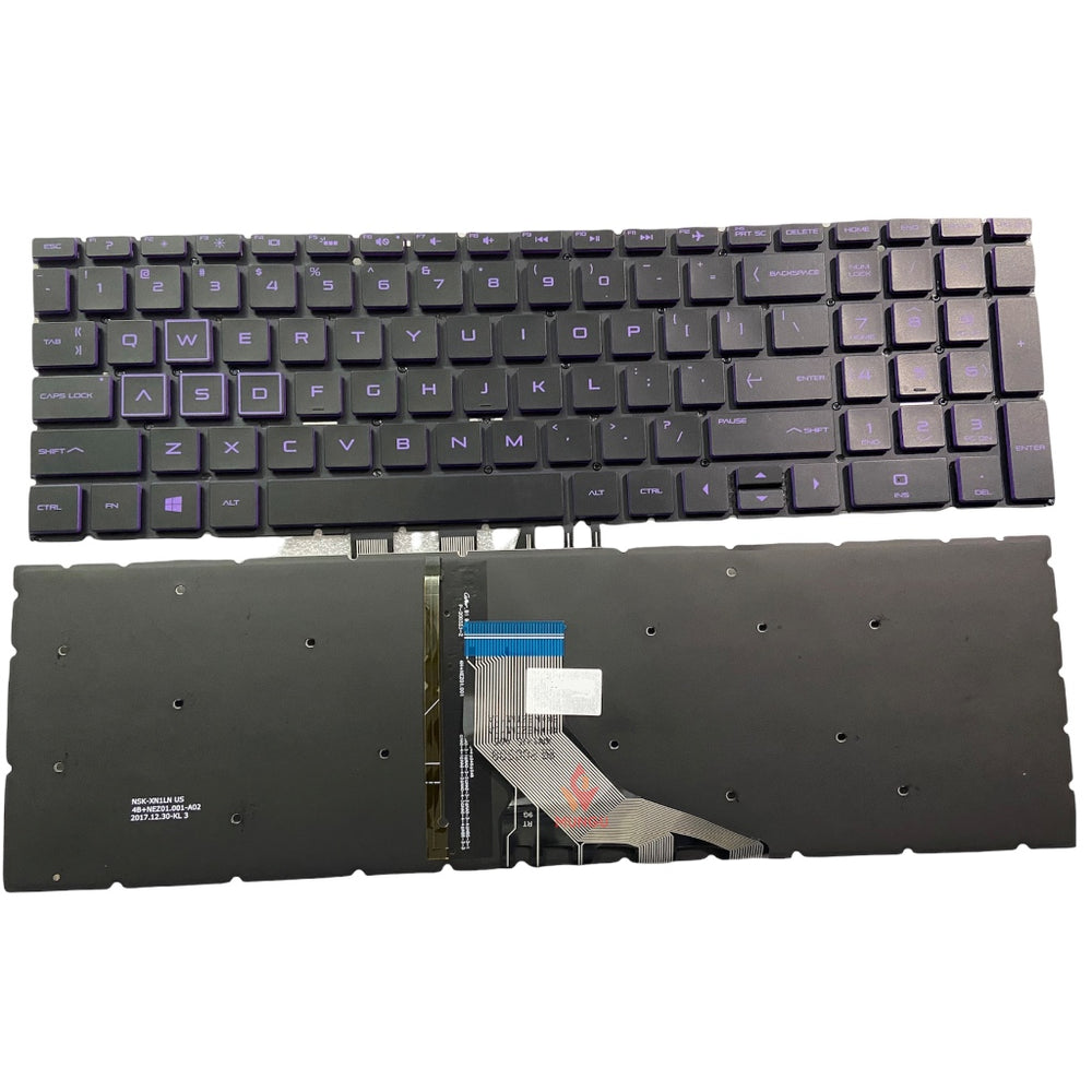 Premium Keyboard for HP Pavilion Gaming 15-EC 15-DK backlight with Purple keys