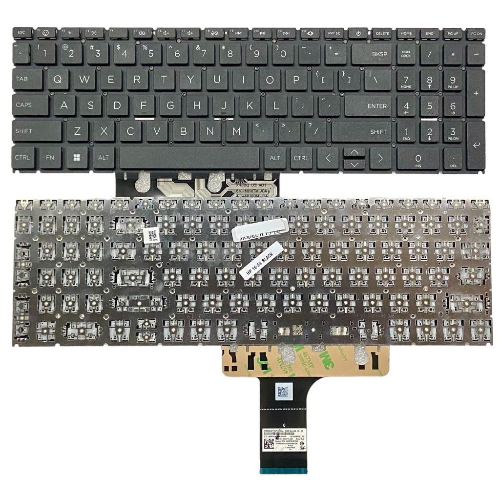thumbnail image 2 of Black Laptop Keyboard With Frame For HP Pavilion 15-e, 15-n, 15-g, 15-r, 15-F Series | QWERTY Layout 2 of 2