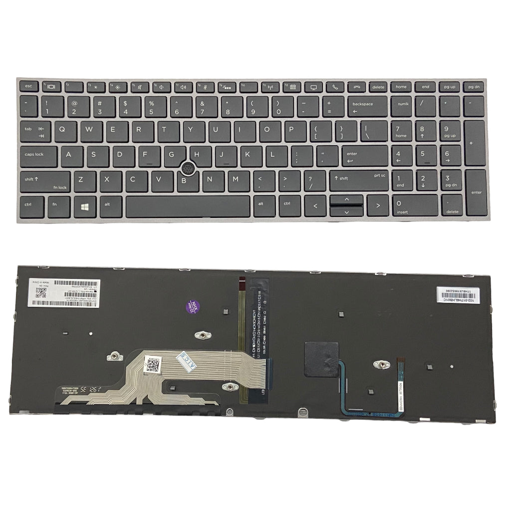 No-bu Keyboard HP Zbook 15 G5 15 G6 Backlight Trackpad L12764-001