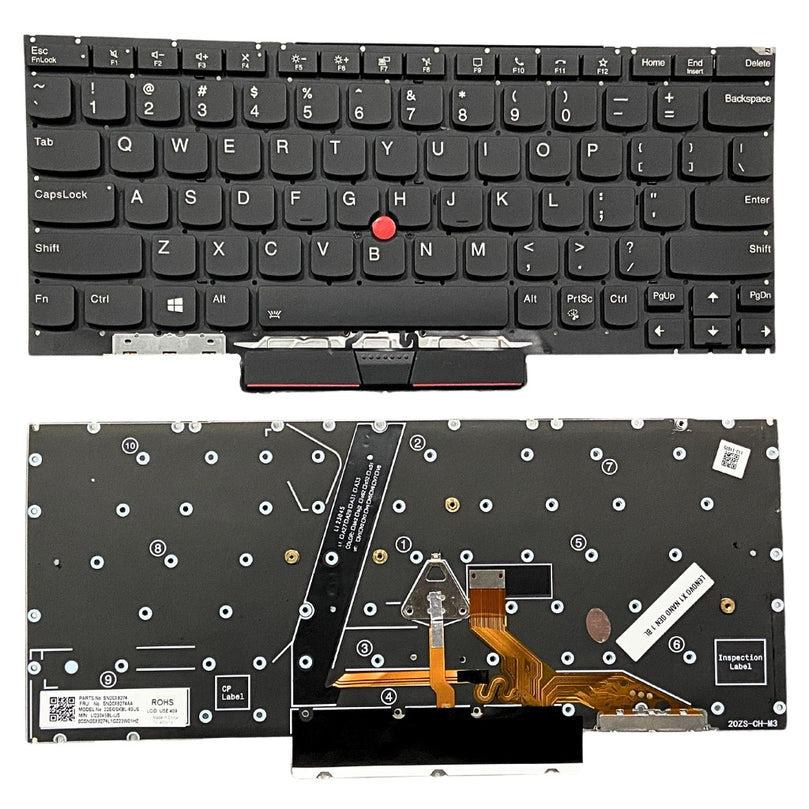 Premium Keyboard for Lenovo Thinkpad X1 Nano 1st Gen with Trackball and Backlight US Layout