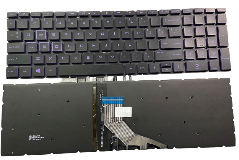 Premium Keyboard for HP Pavilion Gaming 15-EC 15-DK backlight with Black keys