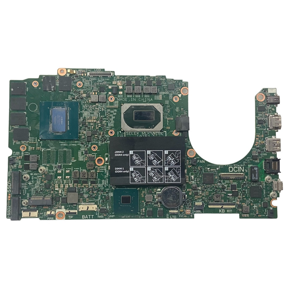 motherboard for dell g3 15 3500 g5 5500 core i7-10750h with