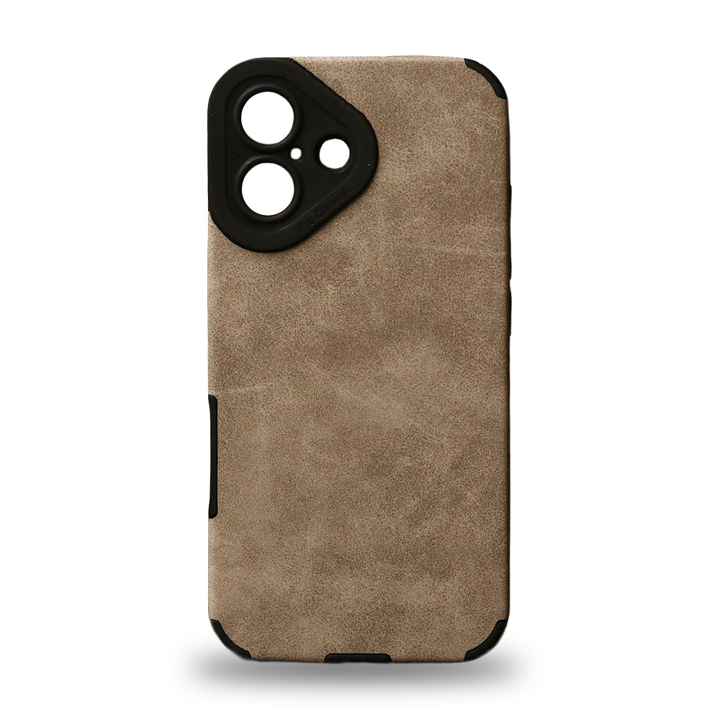 Mungu Premium Back Case for IPhone 16 15 & 14 Plain Leather Touch