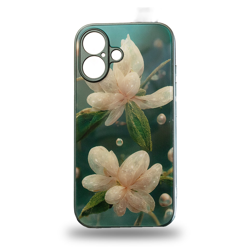 Mungu Premium Back Case for IPhone 16 Pro 16 15 Pro 15 Flower three colour