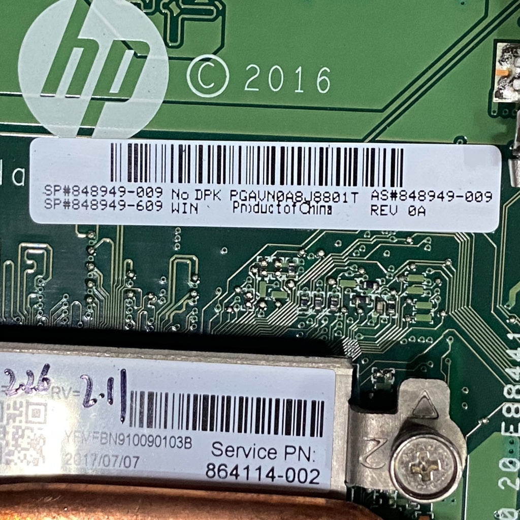 Desktop Motherboard For HP All in One 20-C 22-B 24-G N91G 848949-001 i3 6th GEN