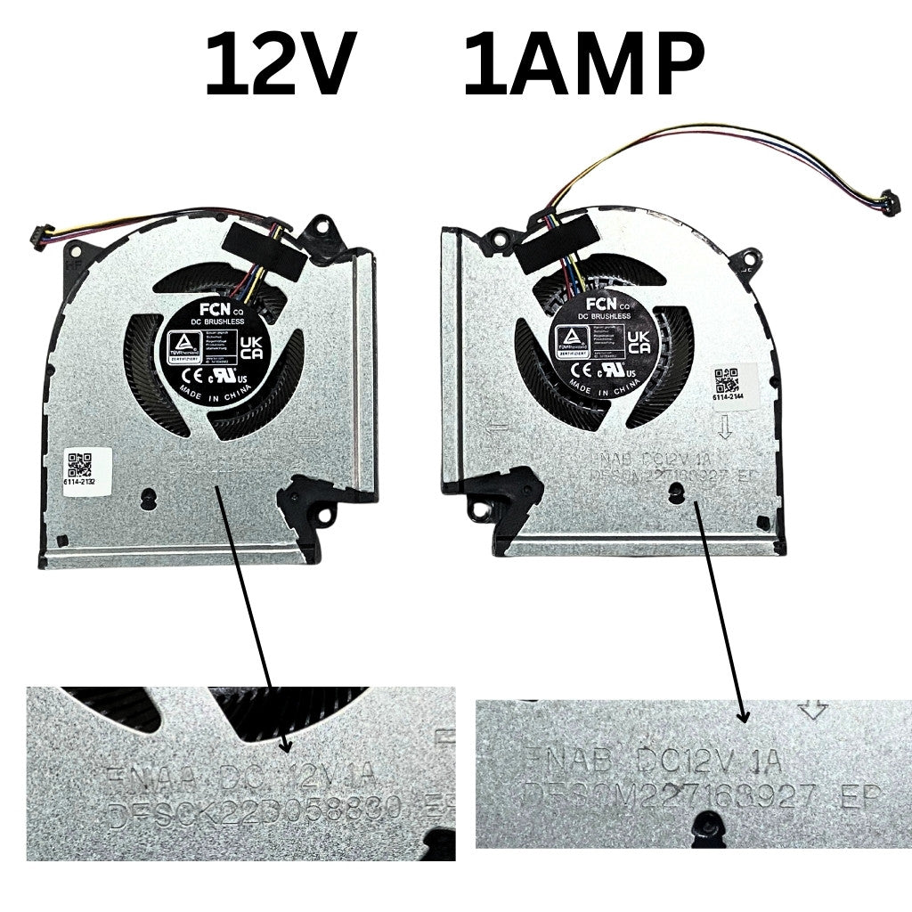 CPU & GPU Both Cooling Fan For ASUS ROG Strix G513 G513QR G713 G533QR Left+Right (12V)