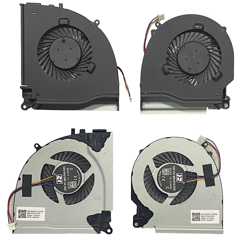 FAN FOR DELL INSPIRON 15 7000 5577 7557 7559 (L+R) 05X5CY 06X8CY DFS2001053P0T DFS201105000T