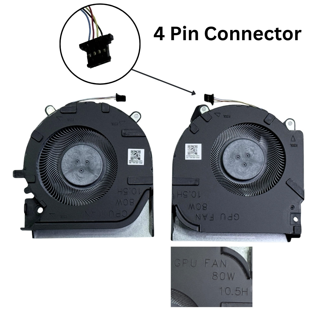 CPU and GPU Both Cooling Fan For HP Victus 16-D 16-E 5V L+R