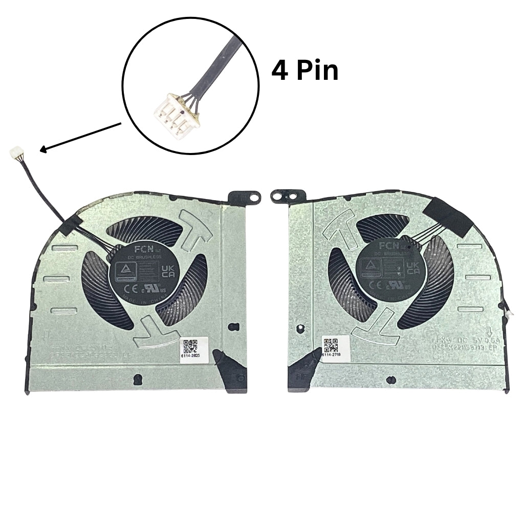 CPU & GPU Both Cooling Fan For Lenovo Ideapad Gaming 3-15ARH7 Left and Right