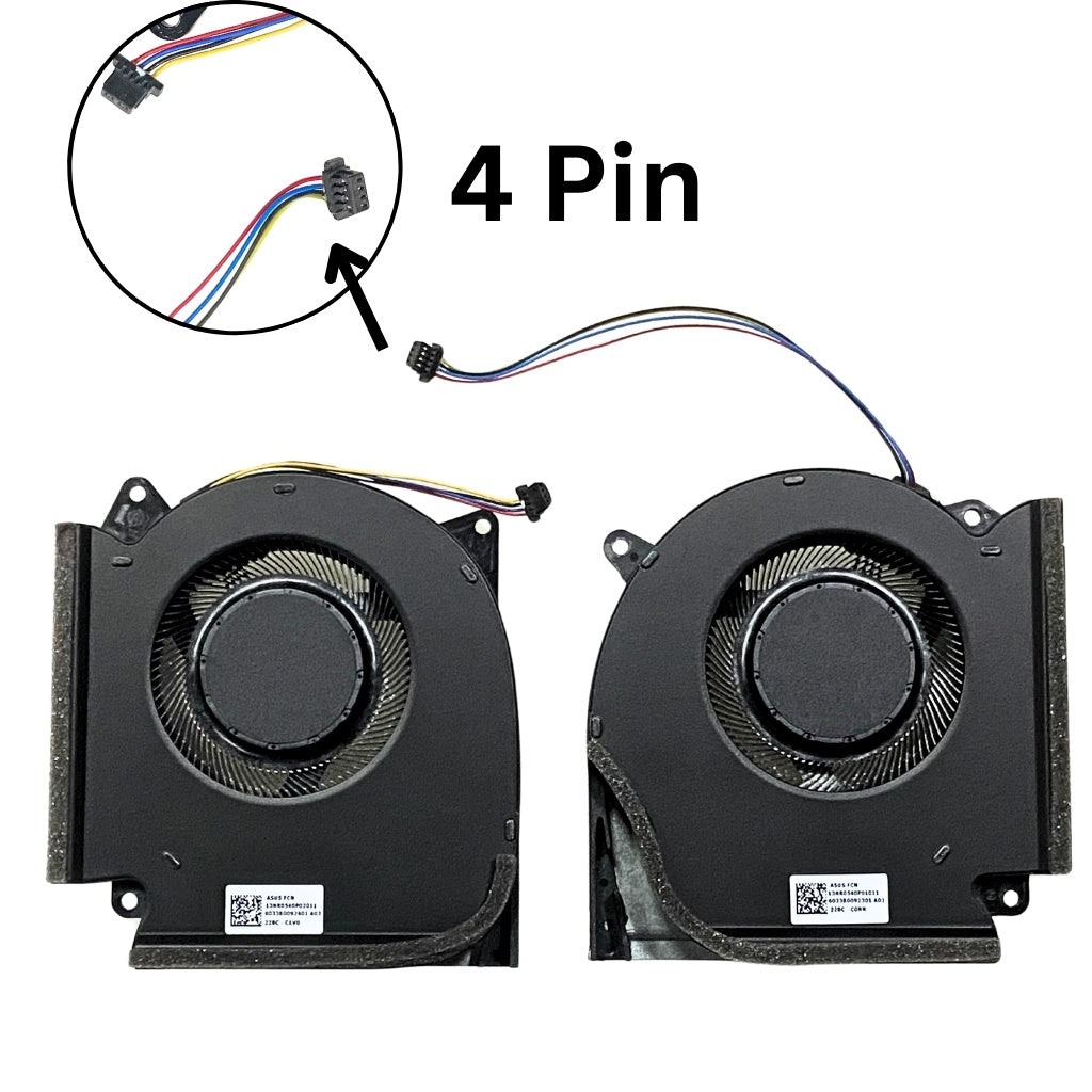 CPU & GPU Both Cooling Fan For ASUS ROG Strix G513 G513QR G713 G533QR Left+Right (12V)