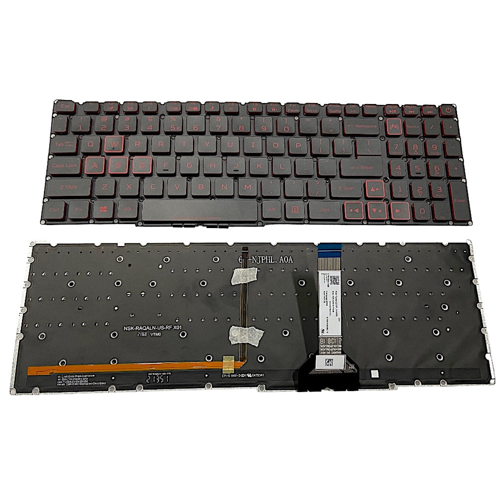 Premium Gaming Keyboard For Acer Nitro 5 AN515-56 AN515-57 AN515-45 Helios 300 PH315-54 Red Keys with Backlight US Layout