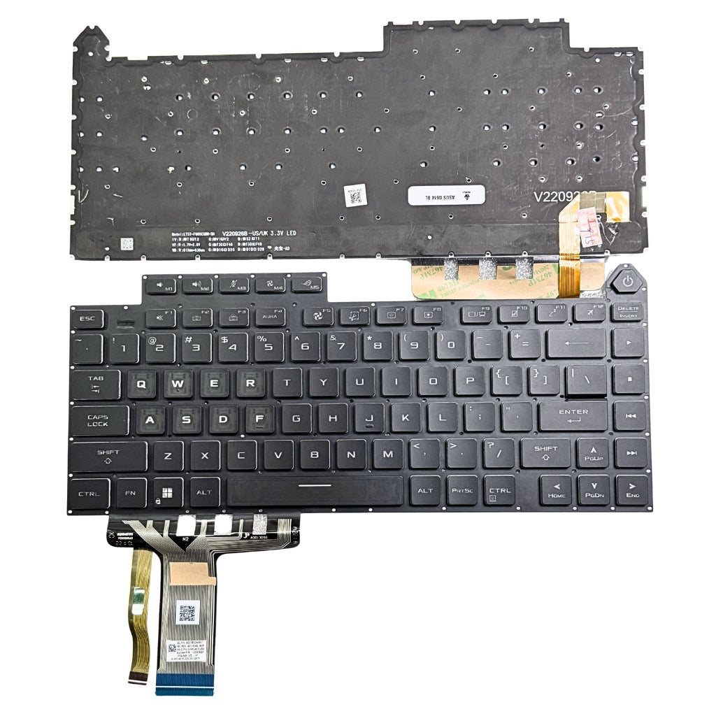Premium Keyboard For ASUS Strix G16 G614 G614J Series with Colourful Backlight US layout