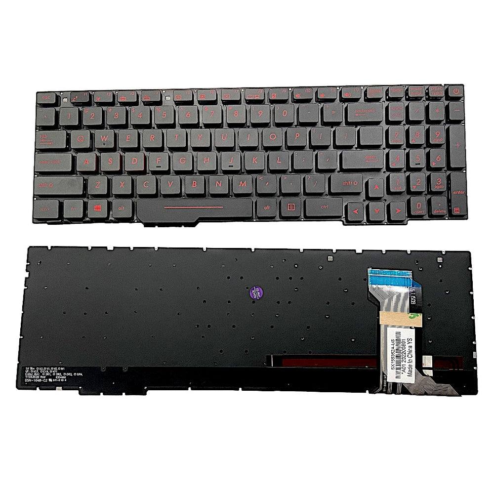 Premium Keyboard for Asus ROG Strix GL553 GL553VD GL753 GL753VD with Red Keys backlight US layout