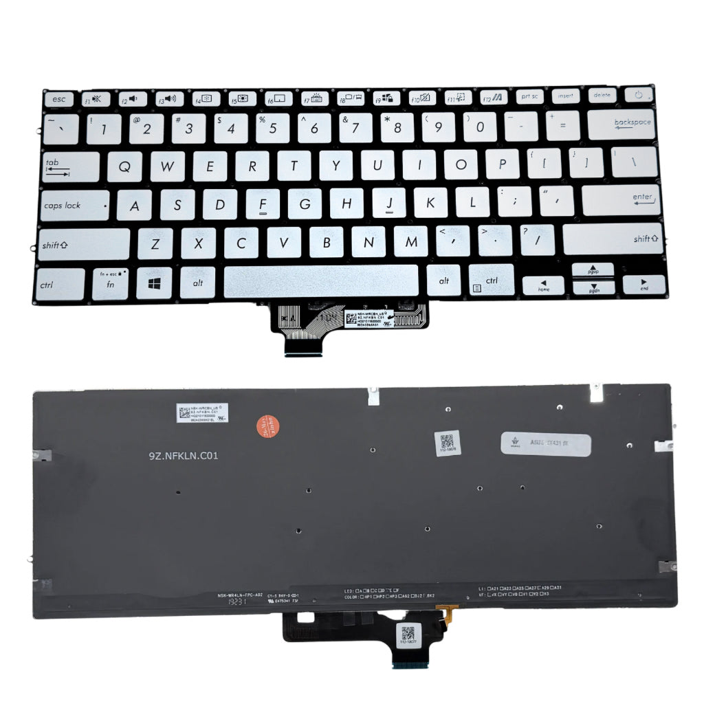 Premium Keyboard For Asus ZenBook 14 UX431 U4500F X431 V431 S431 S4500 Silver NSK-WRCBN 9Z Backlight US layout