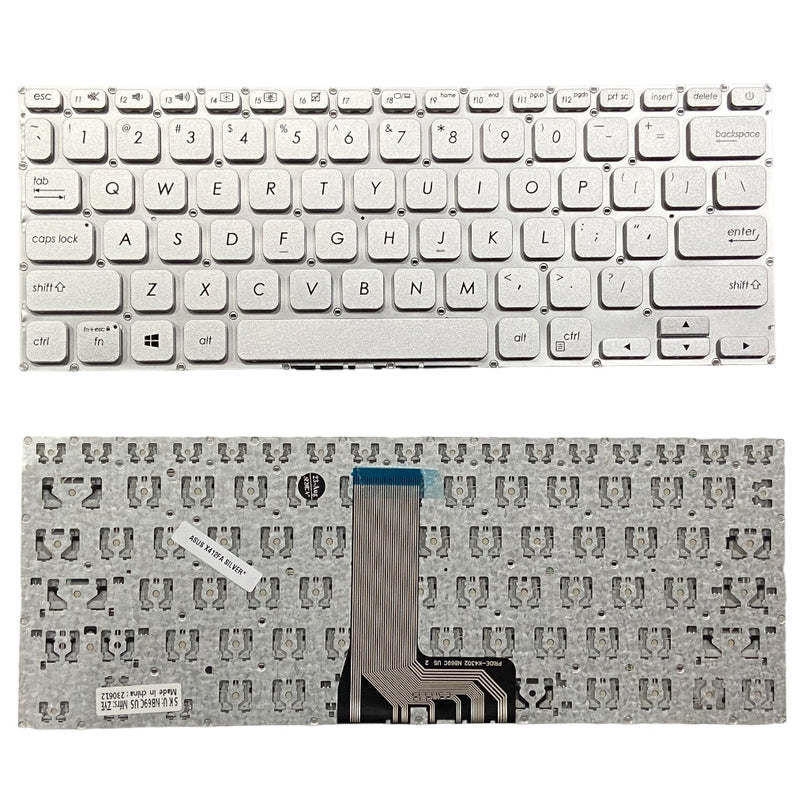 Keyboard For ASUS Vivobook 14 X412 X412F X412FA X412U Silver US