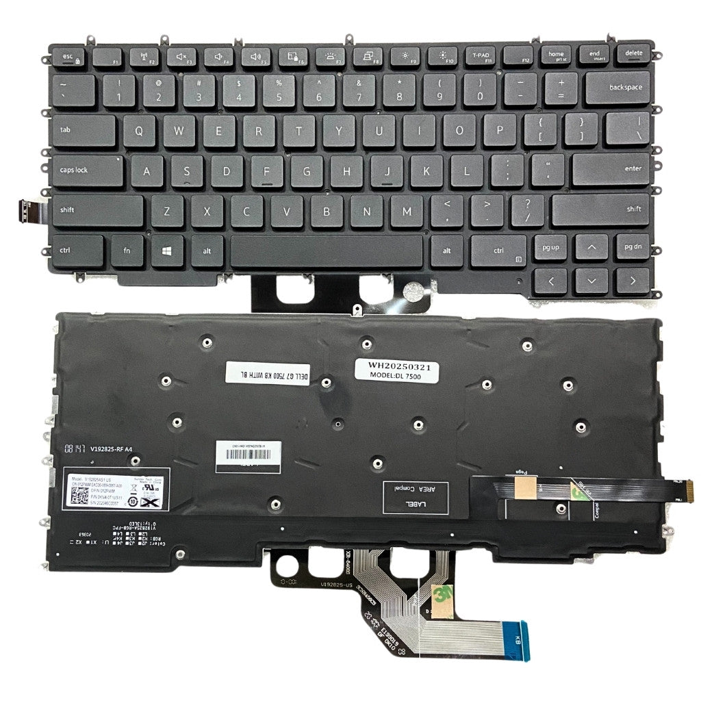 Premium Gaming Keyboard for Dell G7 7500 P100F with Backlight Black