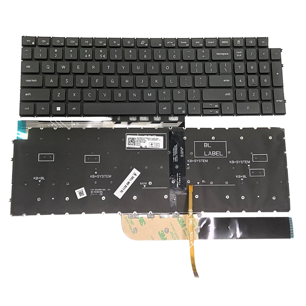 Premium Keyboard for Dell Inspiron 15 3511 3515 15 5510 5515 7510 Black with Backlight US layout