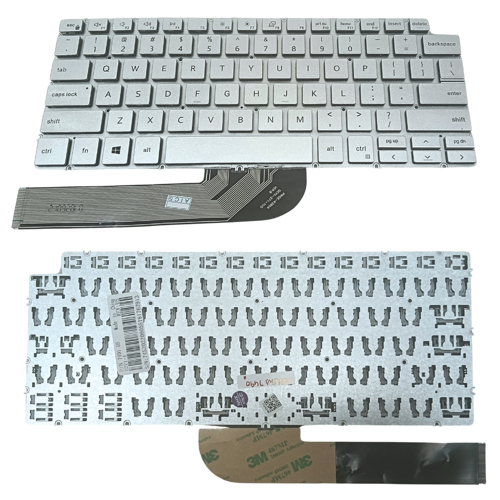 Keyboard for DELL Inspiron 5390 5493 5494 7391 7490 Vostro 5390 5490 silver without Backlight