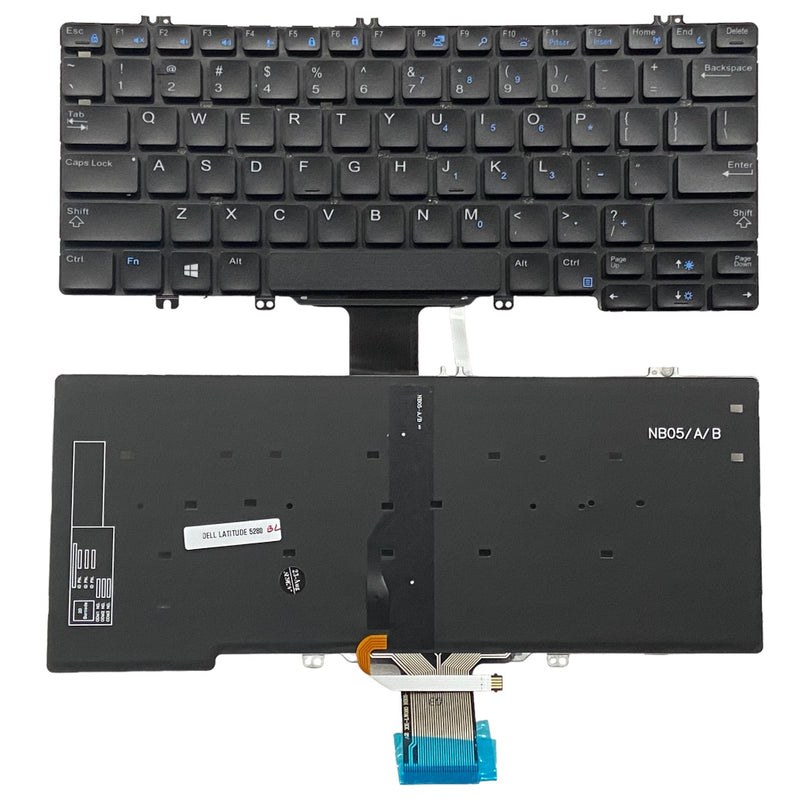 Keyboard for Dell Latitude 5280 7280 7290 with Backlight US layout