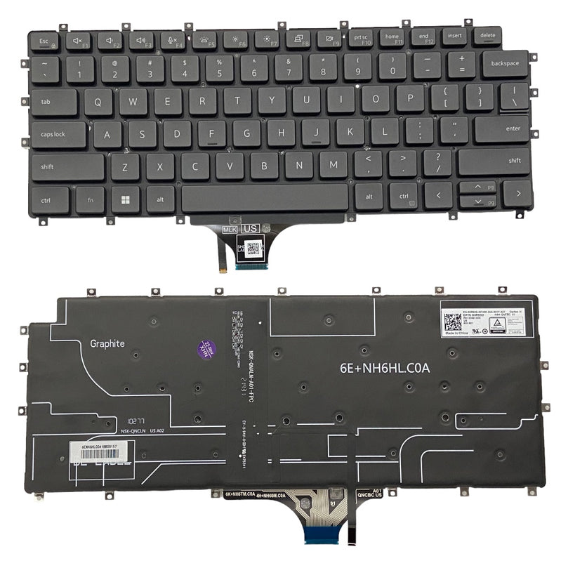 Premium Keyboard for Dell Latitude 9520 9510 with Backlight US layout