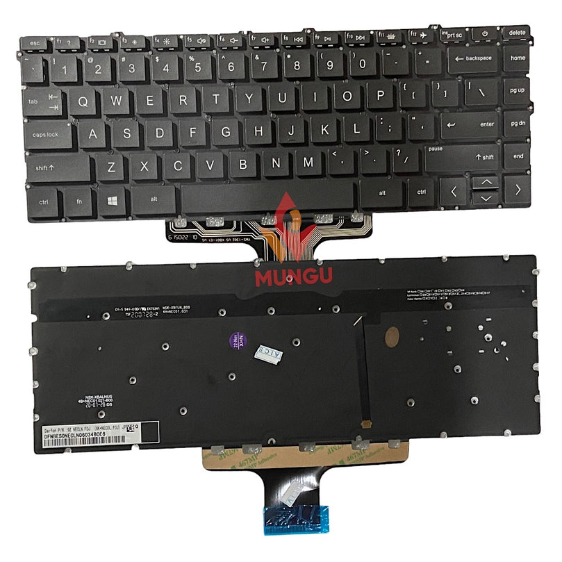 Keyboard for HP Pavilion X360 14-DV 14-DW 14M-DW TPN-Q244 TPN-I137 Grey with Backlight US Layout