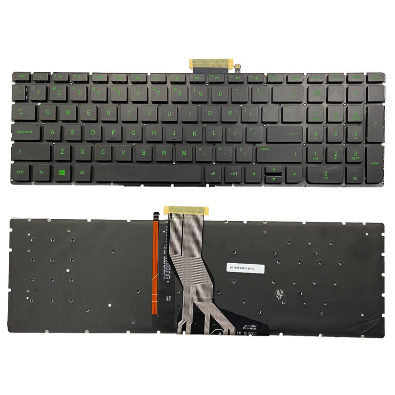 Premium Gaming Keyboard for HP Pavilion 15-AK 15-BC 15-AW 15-AN With Green keys Backlight US layout