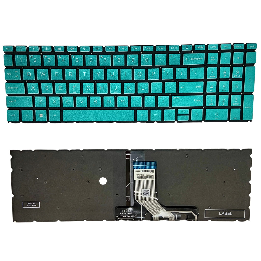Premium Keyboard for HP Pavilion 15-EG 15-EH 15-FC With Blue keys Backlight US layout