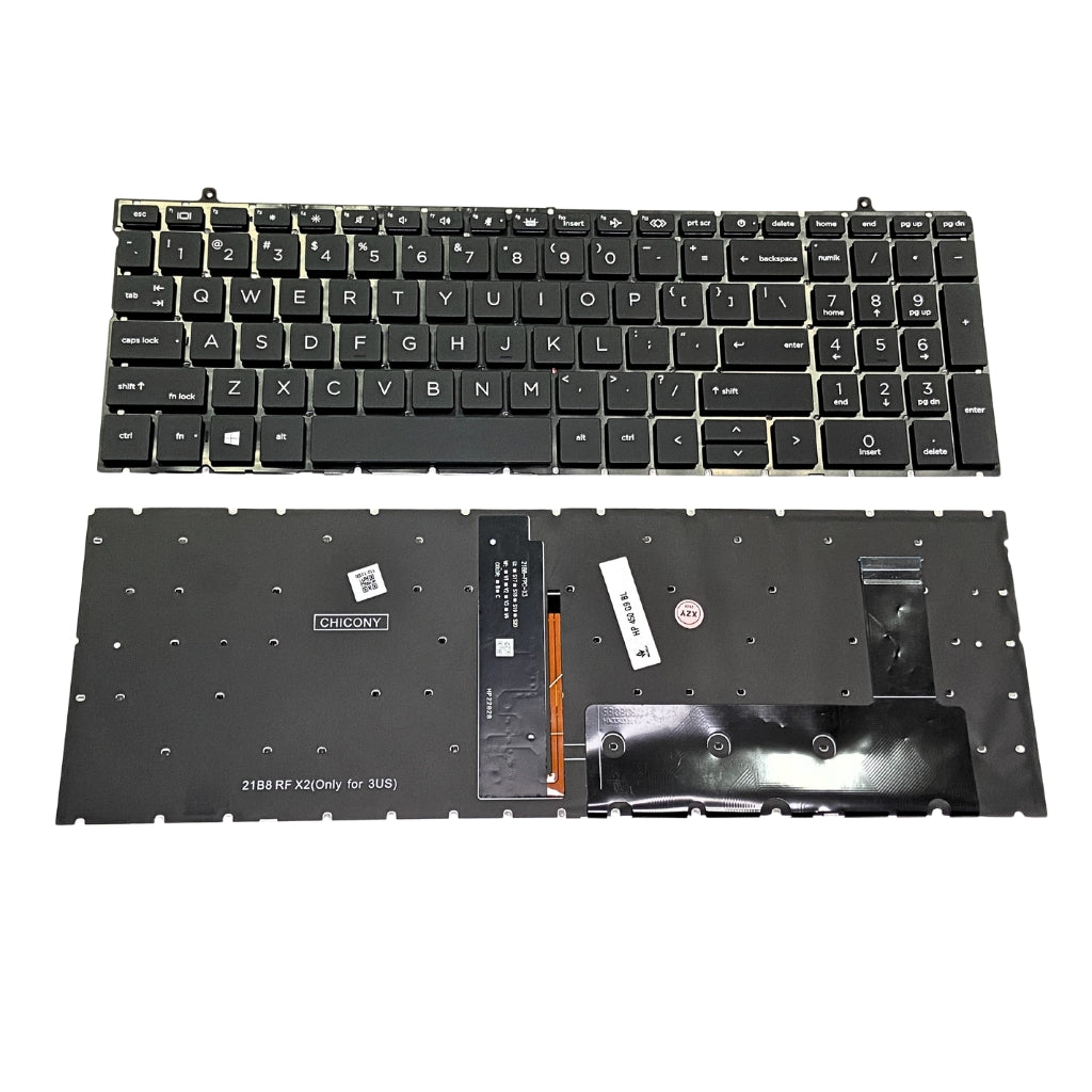Premium Keyboard for HP Probook 450 G9 455 G9 Zbook Firefly 16 G9 Series with Backlight US Layout