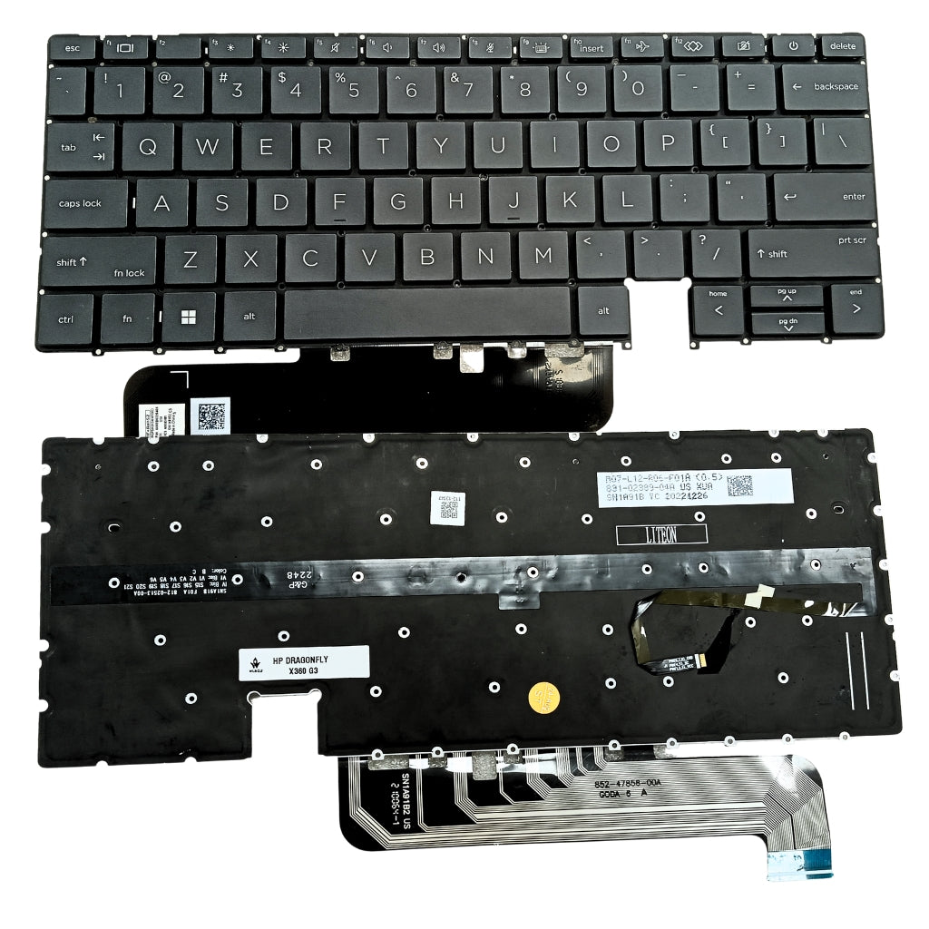 Premium Keyboard for HP Elite Dragonfly X360 G3 with Backlight US Layout