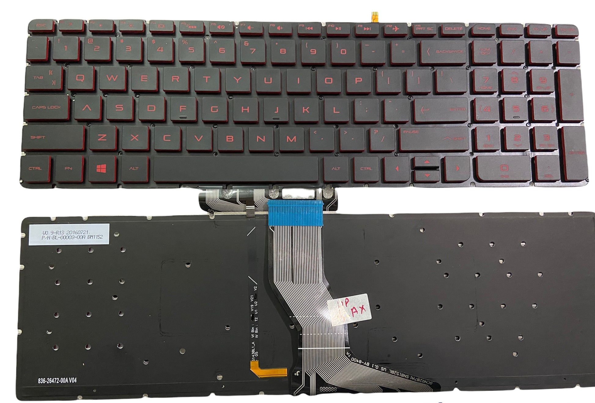 Premium Keyboard for HP Omen 15-AX 15-AX016TX 15-AX020TX 15-AX033DX Red keys with Backlight US Layout