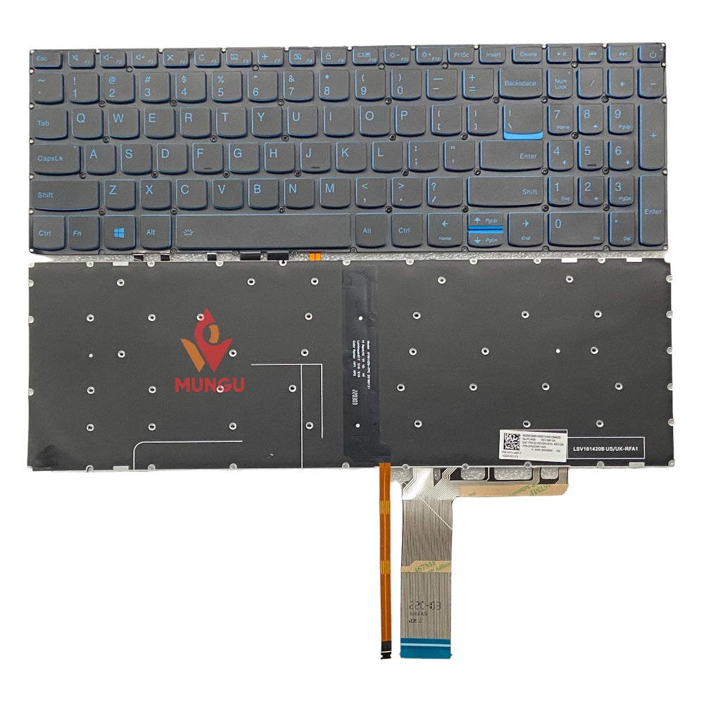 Premium keyboard for laptop Lenovo IdeaPad L340-15IWL L340-15IRH L340-17API L340-17IRH with Blue Keys Backlight US layout