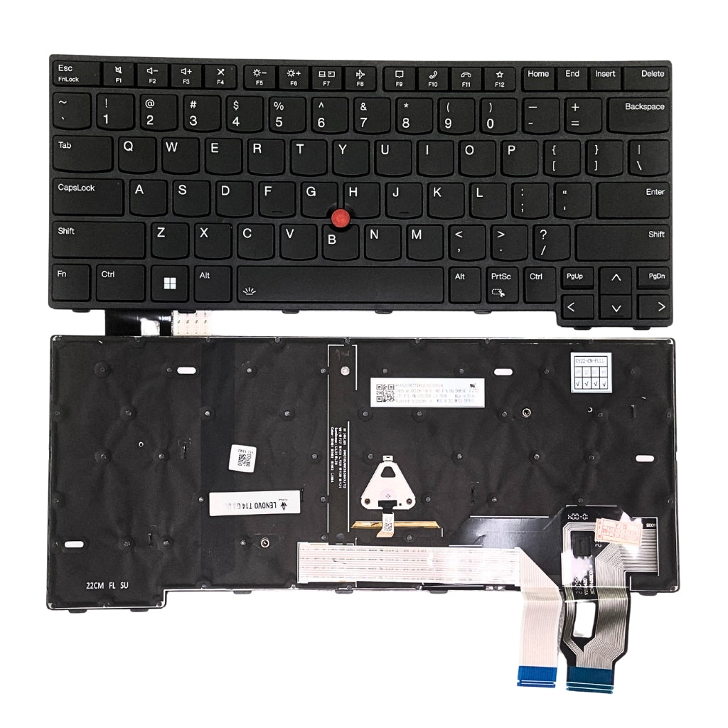 Premium Keyboard for Lenovo Thinkpad T14 Gen3 L14 Gen 3 P14s G3 Black with Backlight and Trackpoint US Layout