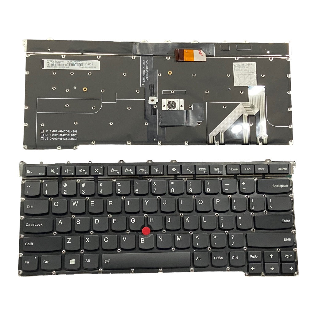 Premium Keyboard for Lenovo X1 Carbon 3rd Gen Trackball with backlight Part No SM20G18605 US Layout