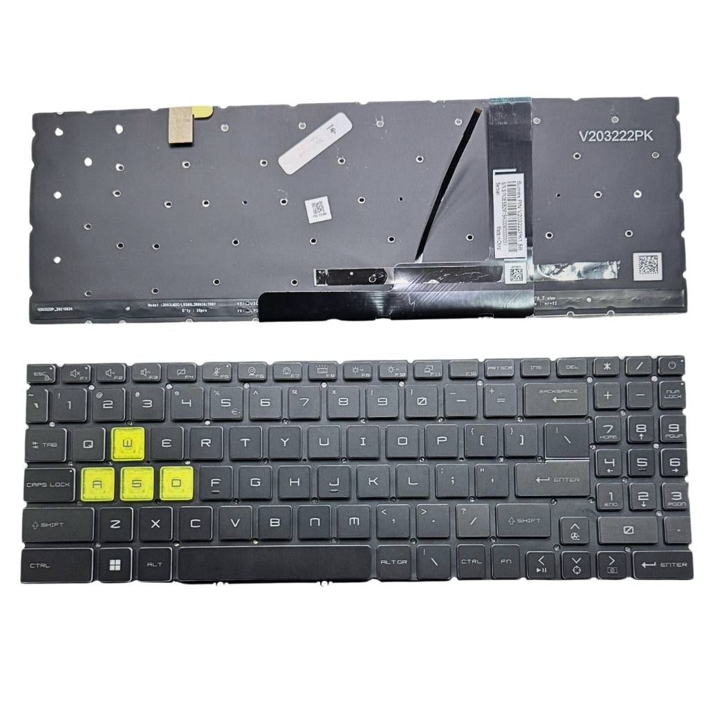 Premium Keyboard For MSI CROSSHAIR 15 B12UGZ With Backlight US Layout