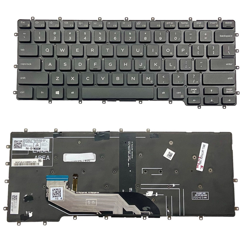 Premium Keyboard for Dell Latitude 7400 2 in 1 with backlight US Layout