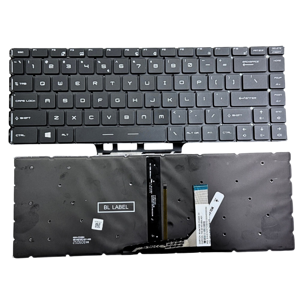 Premium Keyboard for MSI Stealth GS65 GF63 MS-16Q2 MS-16W1 with Backlight US layout