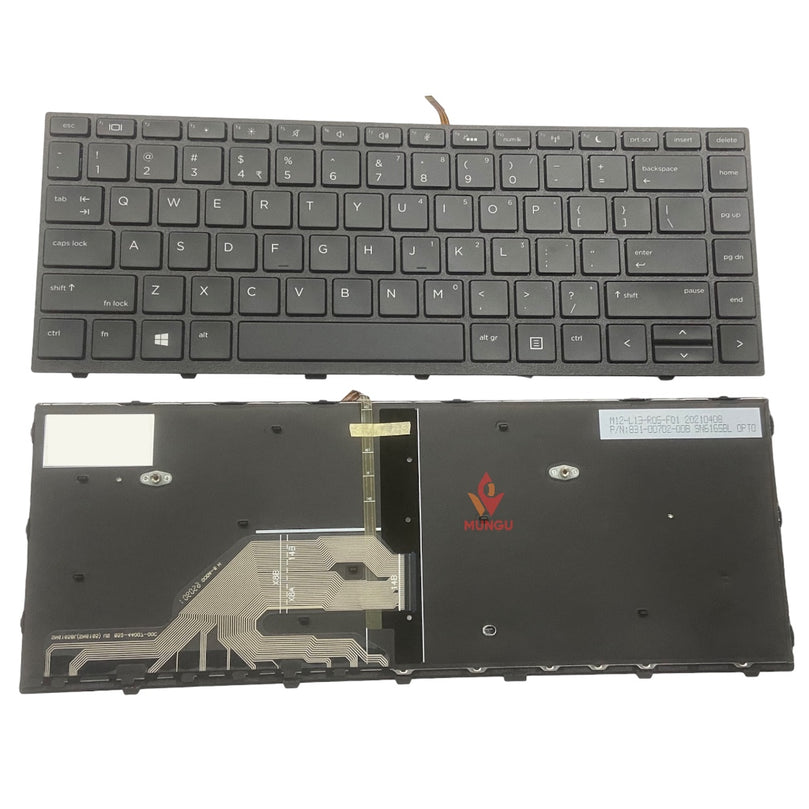 Compatible Premium Keyboard for HP HP ProBook 440 G5 445 G5 X360 440 G1 US Black Frame with Backlight US layout