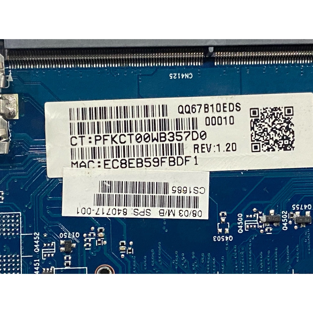 Motherboard for HP Probook 640 G2 Core i5 6th Gen 840717-001 6050A2723701-MB-A02