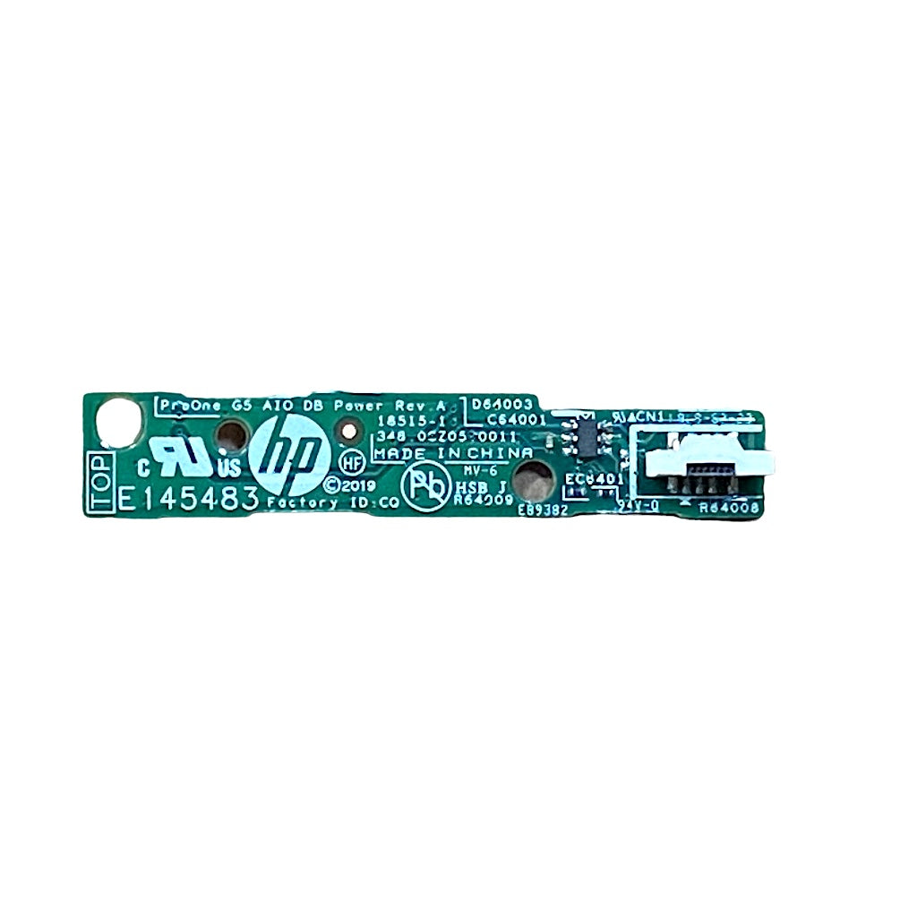 Power Button Board for HP AIO ProOne 600 G4 400 G4 400 G5 L11798-001 348.0CZ05.0011