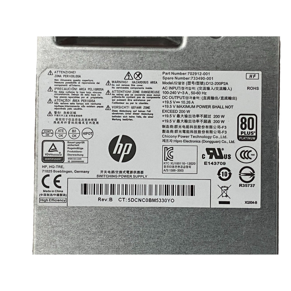 Power Supply for HP ELITEONE 800 G1 200W 702912-001 733490-001