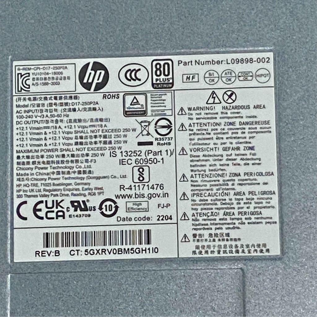 Power Supply for HP ENGAGE FLEX PRO 250W SFF L09898-001