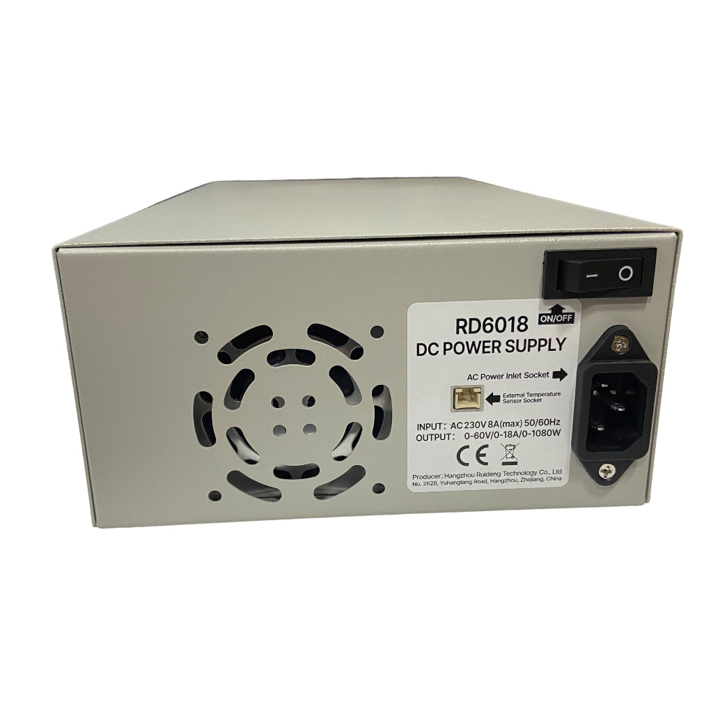 RIDEN RD6018 Complete Set 60V 18A USB AC to DC Adjustable Step Down Voltage Lab Bench Power Supply Buck Converter 1080W