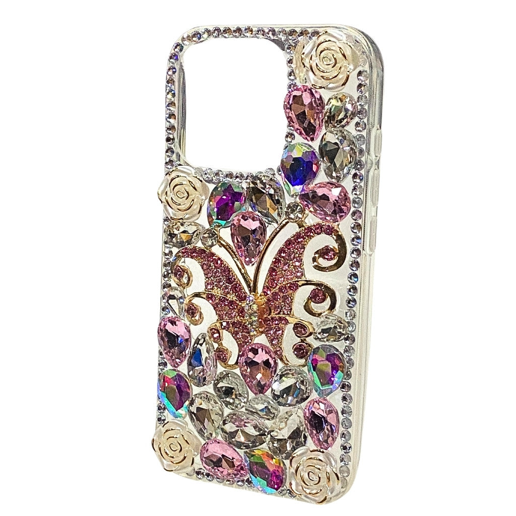 Mungu Premium Back Case for iPhone 16 Pro 15 Pro Butterfly (Wedding Collection)