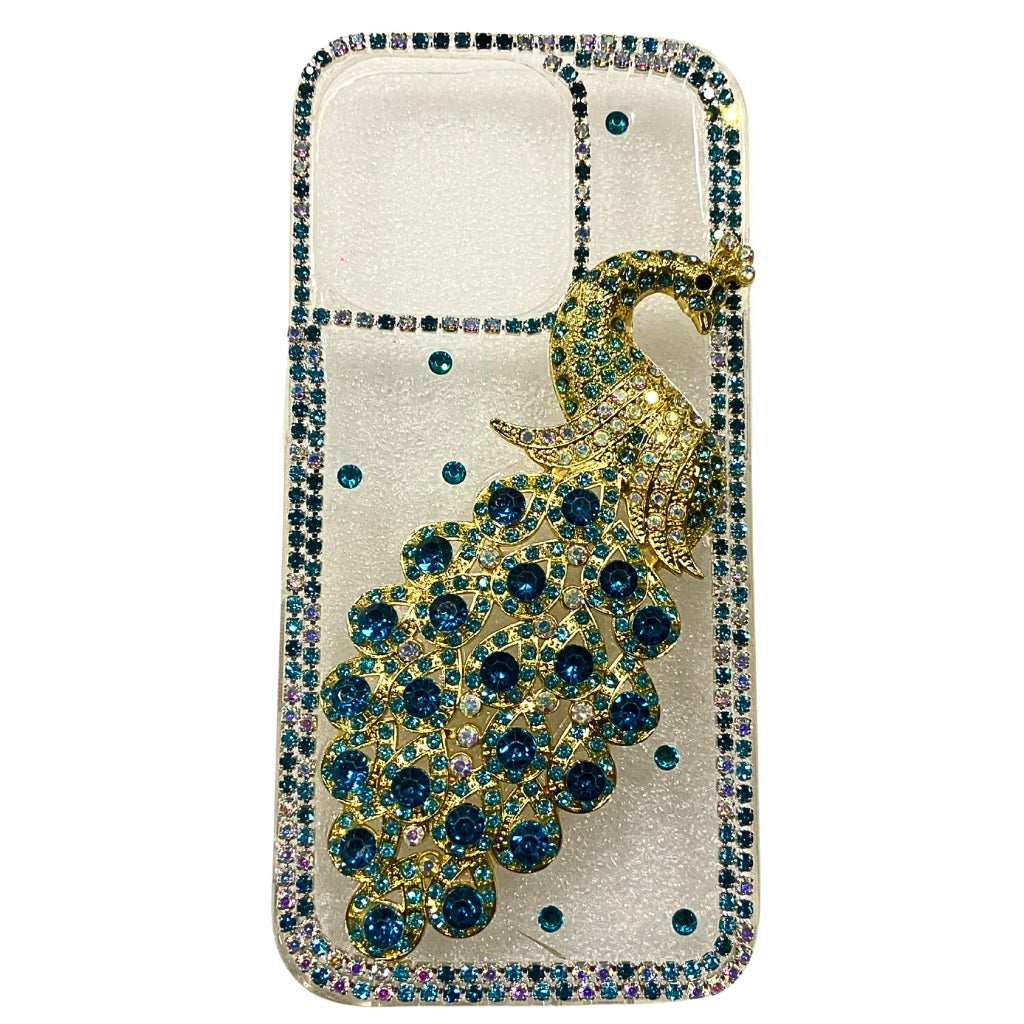 Mungu Premium Back Case for IPhone 16 Pro 15 Pro 16 15 Peacock (Wedding Collection)
