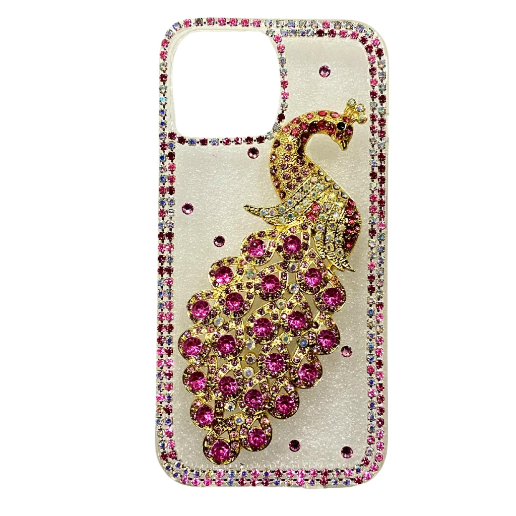 Mungu Premium Back Case for IPhone 16 Pro 15 Pro 16 15 Peacock (Wedding Collection)