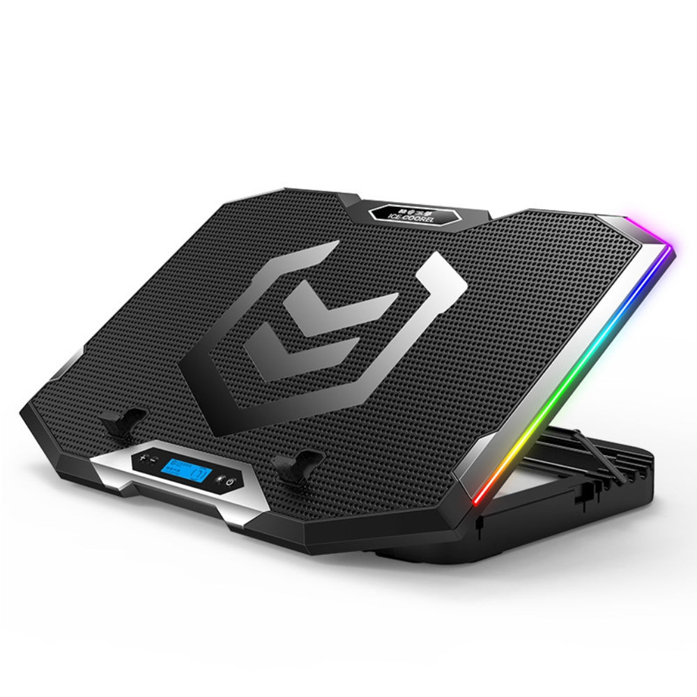 ICE Coorel RGB Laptop Cooler Fan Stand K10 with 8 Cooling Fan Mobile Stand for All Type of Laptop