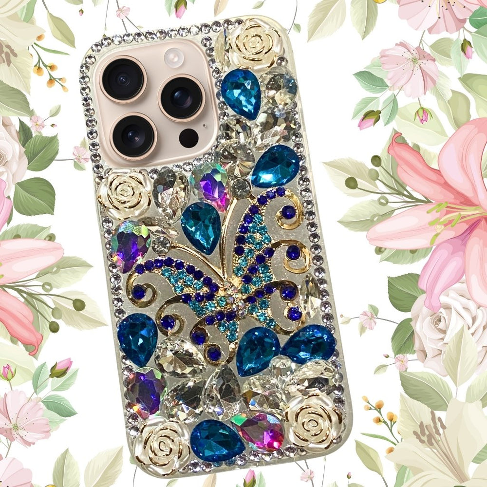 Mungu Premium Back Case for IPhone 15 Pro Butterfly (Wedding Collection) with Surprise GIFT