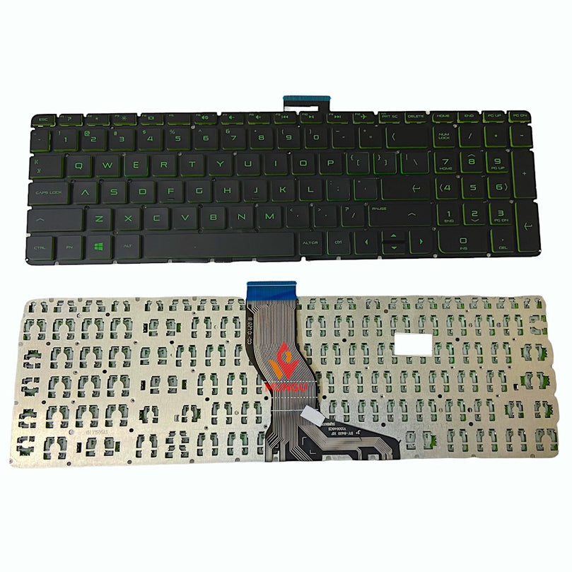 Premium Gaming Keyboard for HP Pavilion 15-AK 15-BC 15-AW 15-AN With Green keys US layout